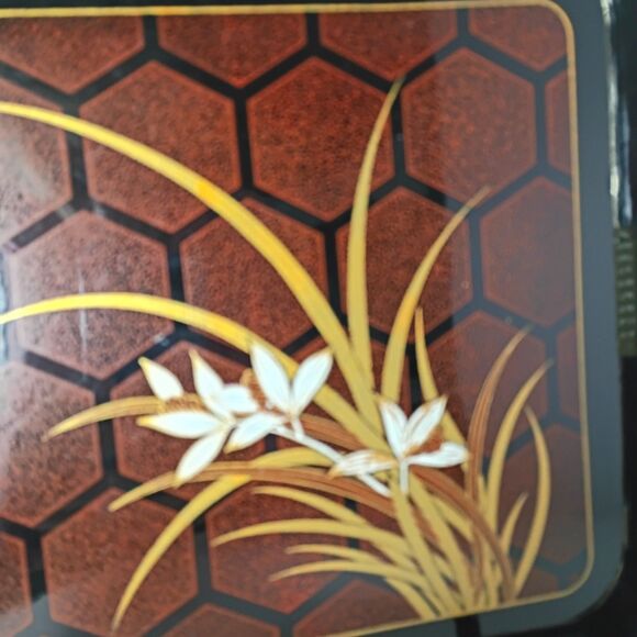 Vintage Himark Enterprises 10" Lacquer Tray Nishi Garden Hollywood Regency MCM - Picture 2 of 12